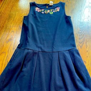 Crewcuts Size 14 Navy Dress with Floral Top